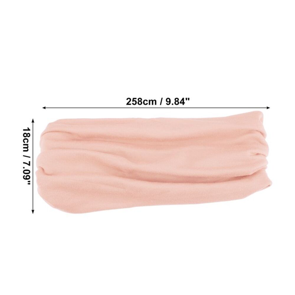 Cotton Stretchy Moisture Wicking Sweatbands Headband for Sports Yoga Pink - Picture 4 of 7